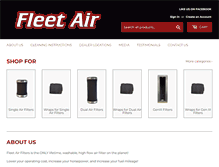 Tablet Screenshot of fleet-airfilters.com